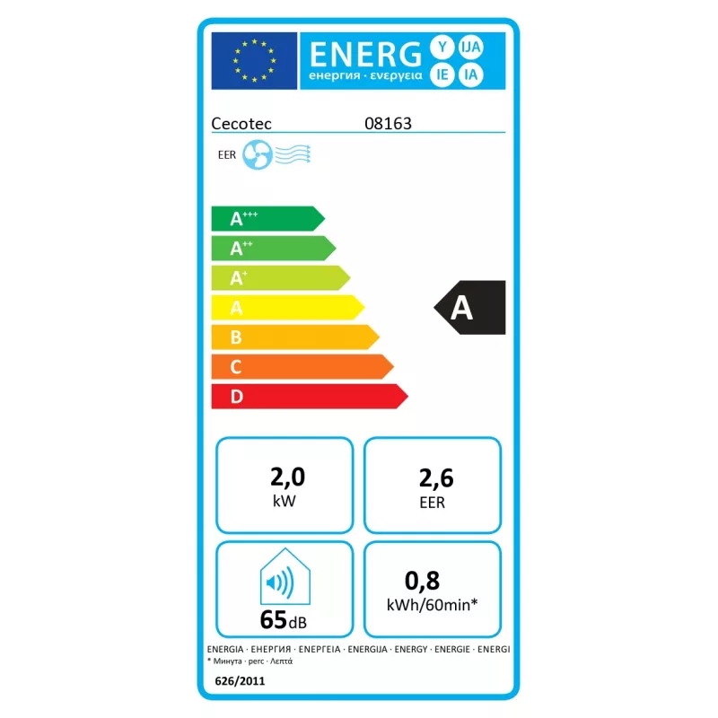 Cecotec Aire acondicionado móvil ForceClima 7550 Style Connected, 7000 BTU/h, blanco, Wi-Fi, mando a distancia