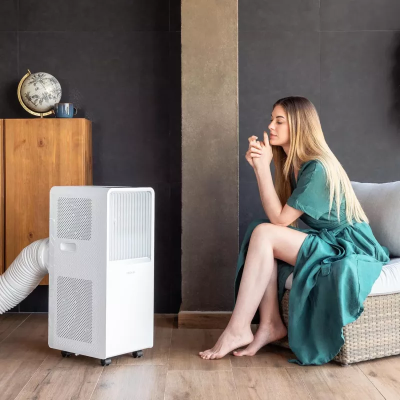 Cecotec Aire acondicionado móvil ForceClima 7550 Style Connected, 7000 BTU/h, blanco, Wi-Fi, mando a distancia