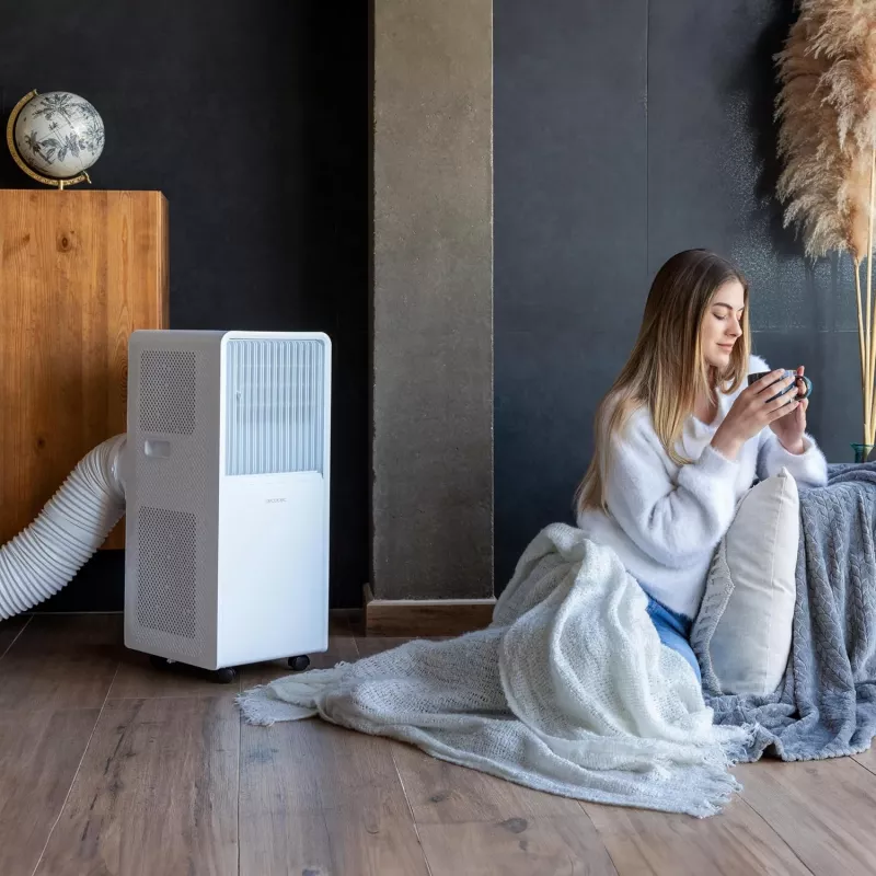 Cecotec Aire acondicionado móvil ForceClima 7550 Style Connected, 7000 BTU/h, blanco, Wi-Fi, mando a distancia