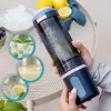 Cecotec Power Titanium Shake2Go Batidora portátil, 180 W, recipiente libre de BPA, 0,6 L, Lagoon