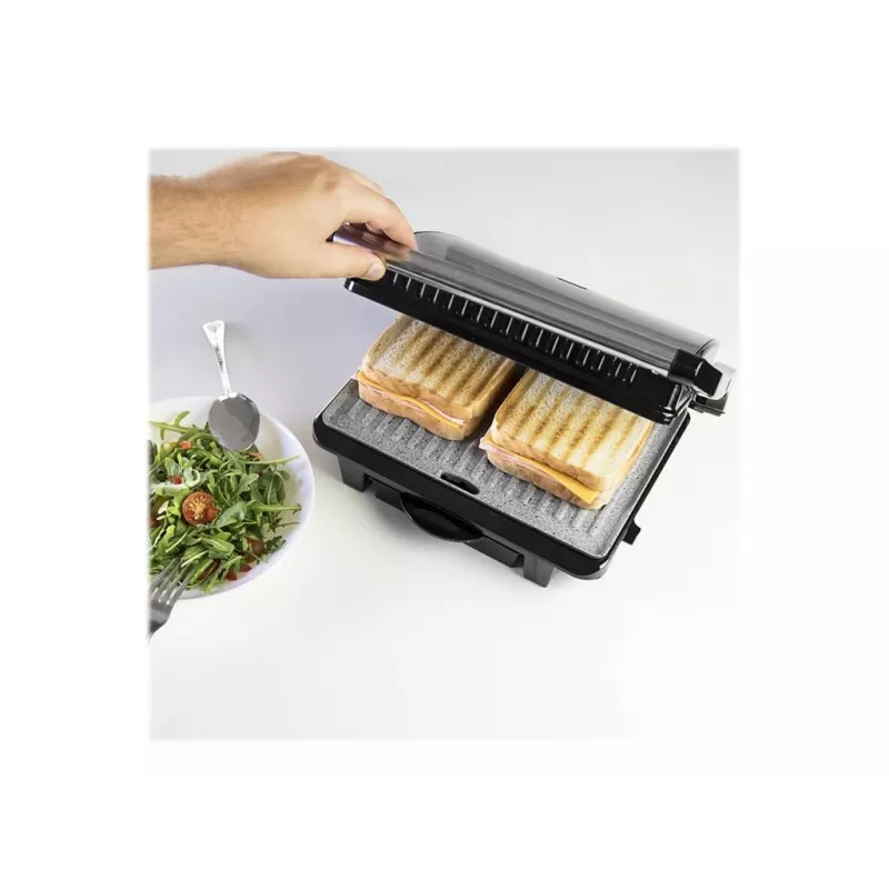 Cecotec Rock'nGrill 1000 Parrilla eléctrica 1000 W Negro/Acero inoxidable