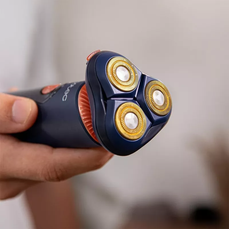 Cecotec Afeitadora PrecisionCare Aluminium Pro, autonomía 80 min, en húmedo y en seco, azul