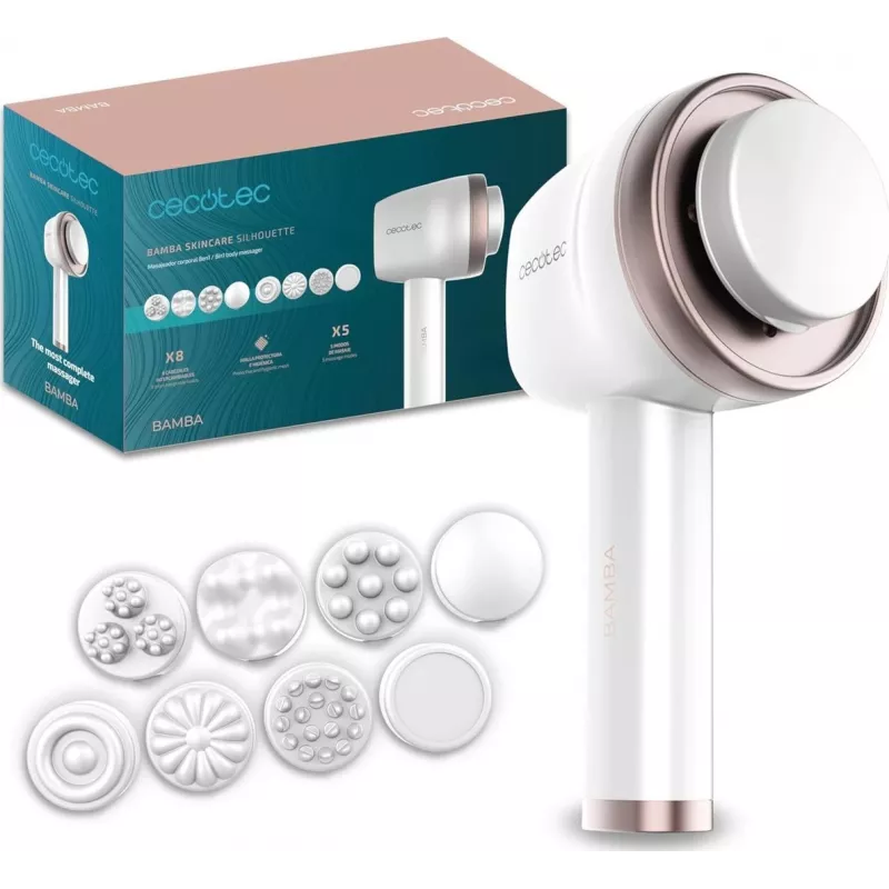Cecotec SkinCare Aparato de masaje facial Push Up, Blanco