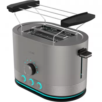 CECOTEC Tostadora Shine&Toast Double (acero inoxidable, 850 W, 2 rebanadas)