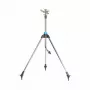 CELLFAST Aspersor de impulso sobre trípode con sector de pulverización ajustable 20°-360°, alcance hasta 450 m², altura 55-90 cm, conexión de 3/4
