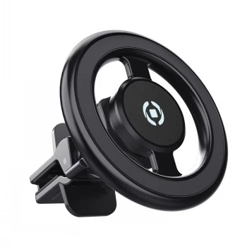 CELLY GHOSTMAGPRO Soporte para móvil MagSafe – Soporte magnético para rejilla de ventilación, rotación 360°, negro (GHOSTMAGPROBK)