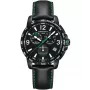 CERTINA DS Action Diver Automatic 42mm esfera negra reloj de acero con PVD oro rosa y correa de piel C034453360570