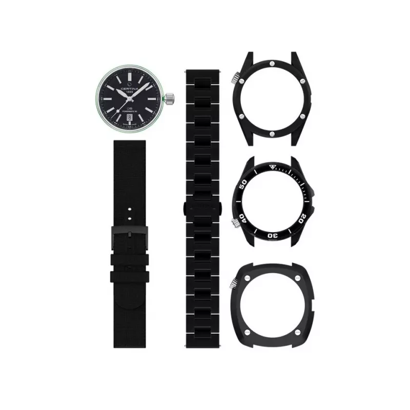 CERTINA DS Action Diver Automatic 43mm esfera negra correa NATO reloj para hombre C041407390510