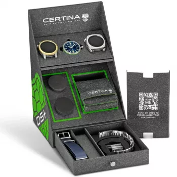 CERTINA DS Action Diver Automático reloj hombre 43mm esfera azul acero inoxidable correa Milanese C041407190410