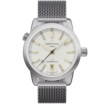 CERTINA DS Action Diver Reloj automático de hombre 43mm esfera plateada correa NATO gris C041407190310