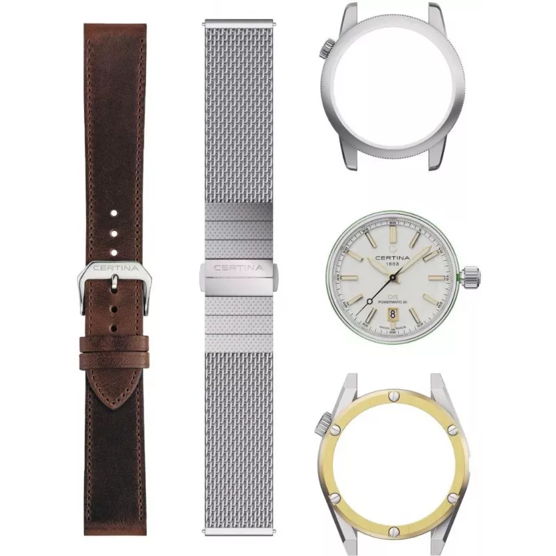 CERTINA DS Action Diver reloj de hombre automático 43mm esfera plateada correa NATO gris C041407190310
