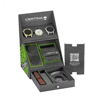 CERTINA DS Action Diver Reloj automático de hombre 43mm esfera plateada correa NATO gris C041407190310