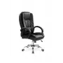CHAIR RELAX 75x64x110-118 cm Negro Silla de oficina/gaming ergonómica con piel de PU, altura ajustable, inclinación hasta 150°, reposacabezas y soporte lumbar integrados, capacidad de carga 120 kg