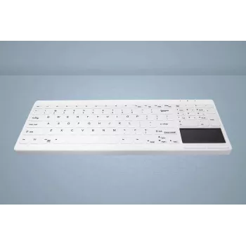 CHERRY Active Key MedicalKey AK-C7412 Teclado USB con cable distribución alemana QWERTZ Blanco Desinfectable IP68