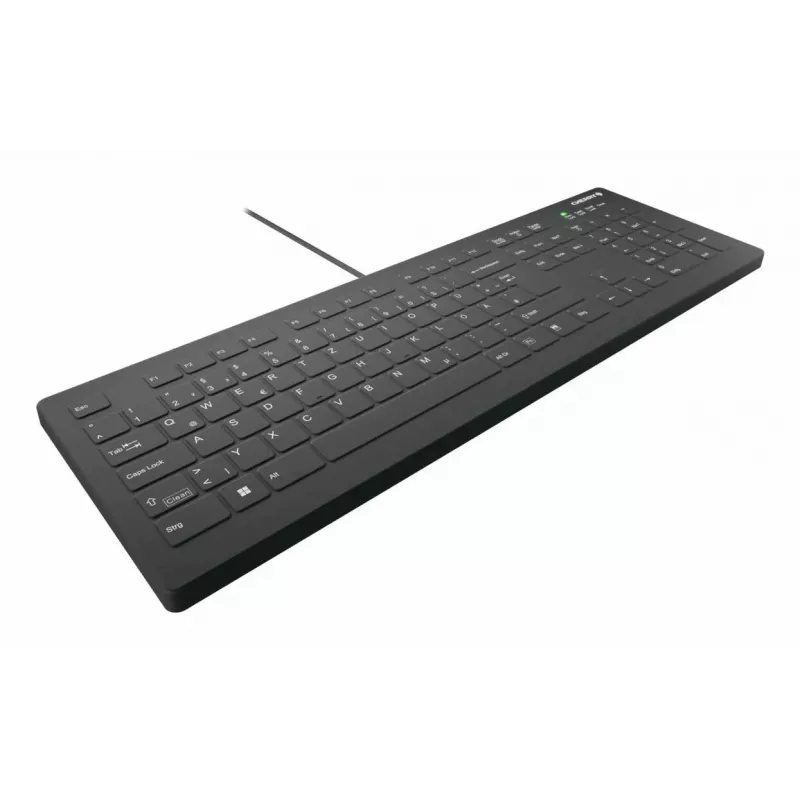 CHERRY Contour Design Active Key AK-C8112 Teclado USB con cable de tamaño completo, Scissor Switch, distribución QWERTZ, Negro