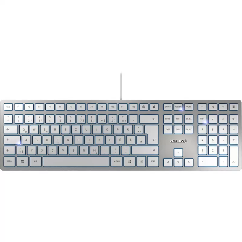 CHERRY KC 6000 SLIM SILVER TECLADO CON CABLE USB FRANCÉS