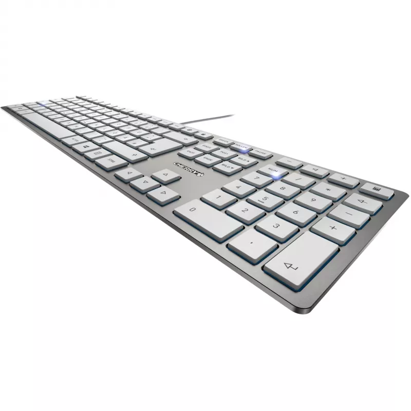 CHERRY KC 6000 SLIM SILVER TECLADO CON CABLE USB FRANCÉS