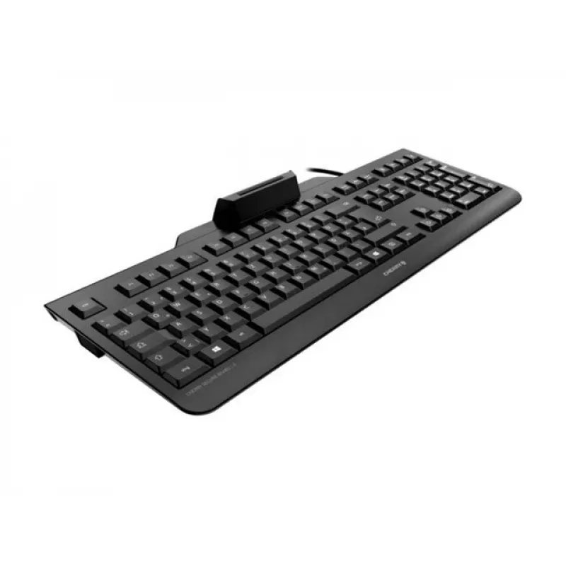 Cherry SECURE BOARD 1.0 teclado con cable con lector NFC, distribución UK, negro