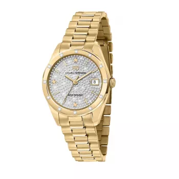 Chiara Ferragni Reloj de mujer R1953100512 32 mm esfera tono oro rosa correa milanesa plateada