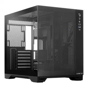 Chieftec VISIO AIR Fanless GM-30B-M-FL-OP Torre Micro-ATX negra cristal templado