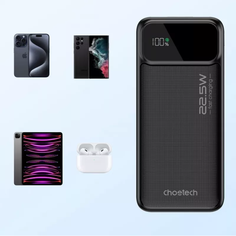 CHOETECH Power Bank 30000 mAh Negro