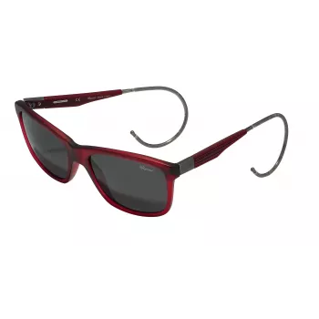 CHOPARD Gafas de sol rectangulares de metal para hombre SCH156M57L00P tono dorado lente marrón degradado 57/18/110 mm