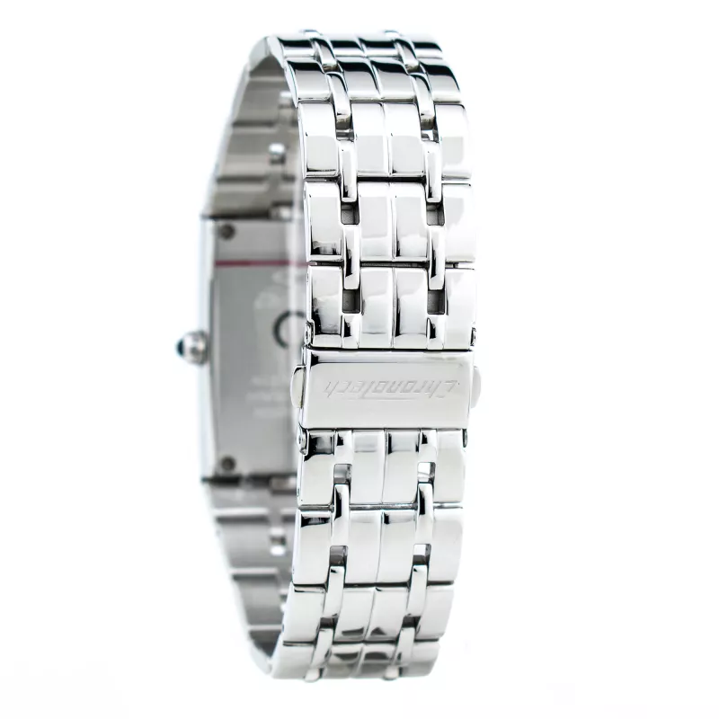 CHRONOTECH CT7017B-02M Reloj de cuarzo analógico unisex 30mm correa milanesa de acero inoxidable