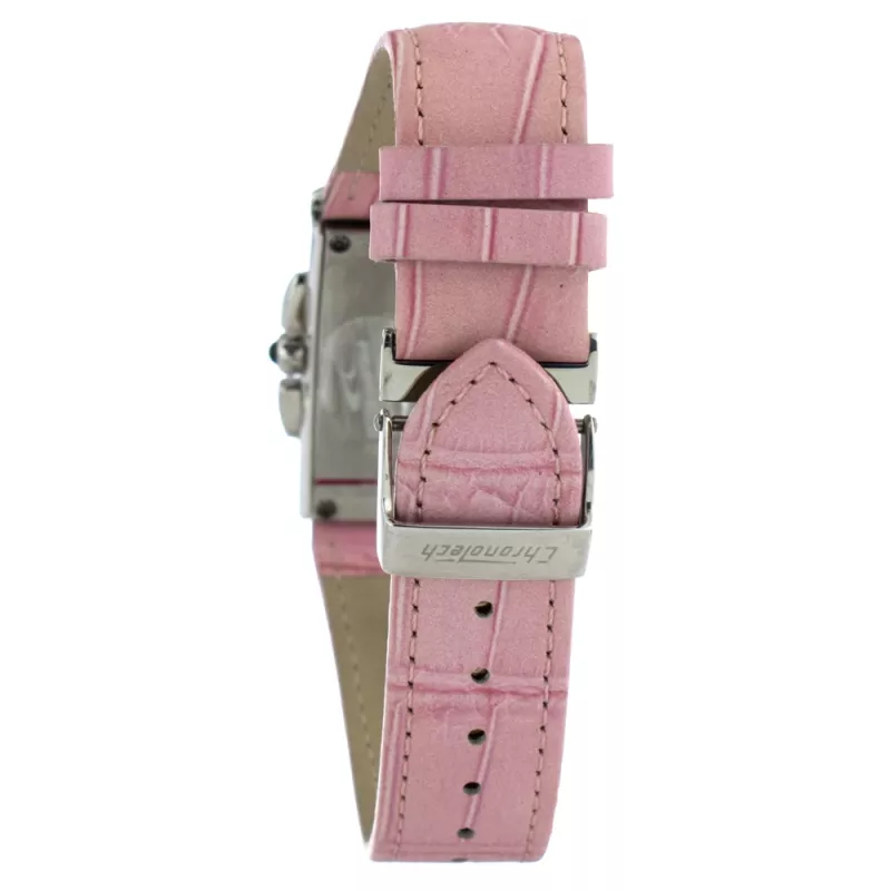 Reloj analógico de cuarzo de mujer CHRONOTECH CT7018B-02S 30mm Correa de piel blanca
