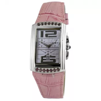 Reloj analógico de cuarzo de mujer CHRONOTECH CT7018B-02S 30mm Correa de piel blanca
