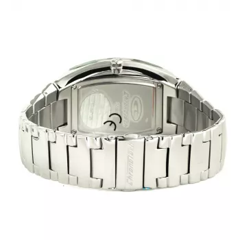CHRONOTECH CT7065M-02M Reloj de hombre Analógico Cuarzo 36mm Acero inoxidable Esfera negra Correa plateada