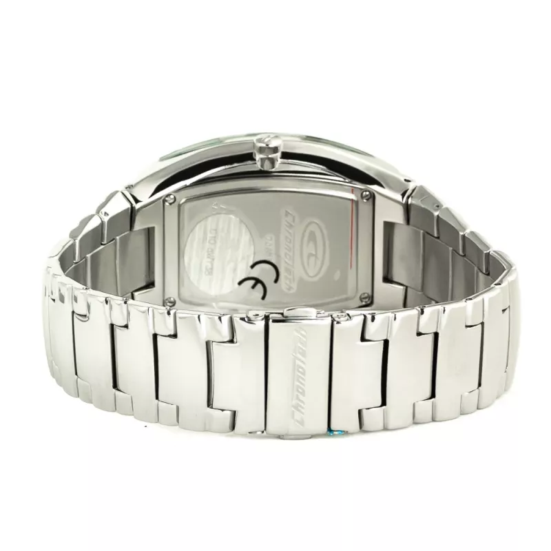 CHRONOTECH CT7065M-02M Reloj de hombre Analógico Cuarzo 36mm Acero inoxidable Esfera negra Correa plateada