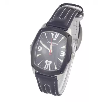 CHRONOTECH CT7696L-12 Prisma Reloj de cuarzo unisex 34 mm esfera blanca correa de piel blanca