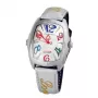 CHRONOTECH CT7696L-12 Prisma Reloj de cuarzo unisex 34 mm esfera blanca correa de piel blanca