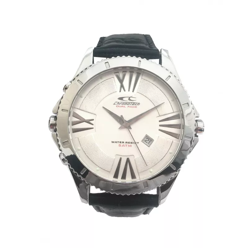 CHRONOTECH reloj de hombre CT7636M-01 48mm acero inoxidable cronógrafo de cuarzo