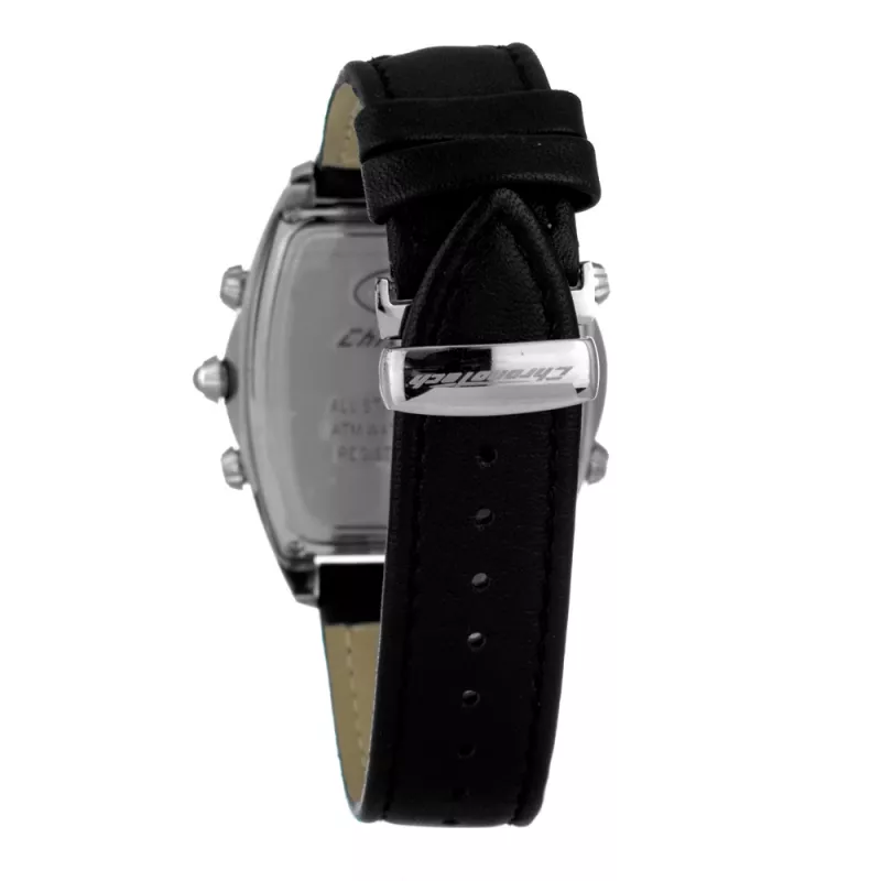 CHRONOTECH MAN CT7677M-02 reloj analógico de cuarzo 45mm esfera negra correa de piel