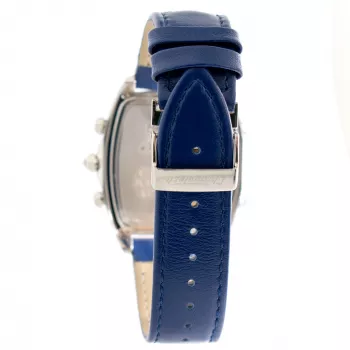 CHRONOTECH MAN CT7677M-03 45mm cronógrafo analógico de cuarzo con esfera negra y correa de piel