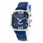 CHRONOTECH MAN CT7677M-03 Reloj cronógrafo analógico de cuarzo 45 mm esfera negra correa de piel