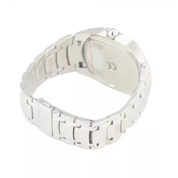 CHRONOTECH MAN CT7988M-65M Reloj analógico de cuarzo 41mm acero inoxidable esfera negra correa milanesa plateada