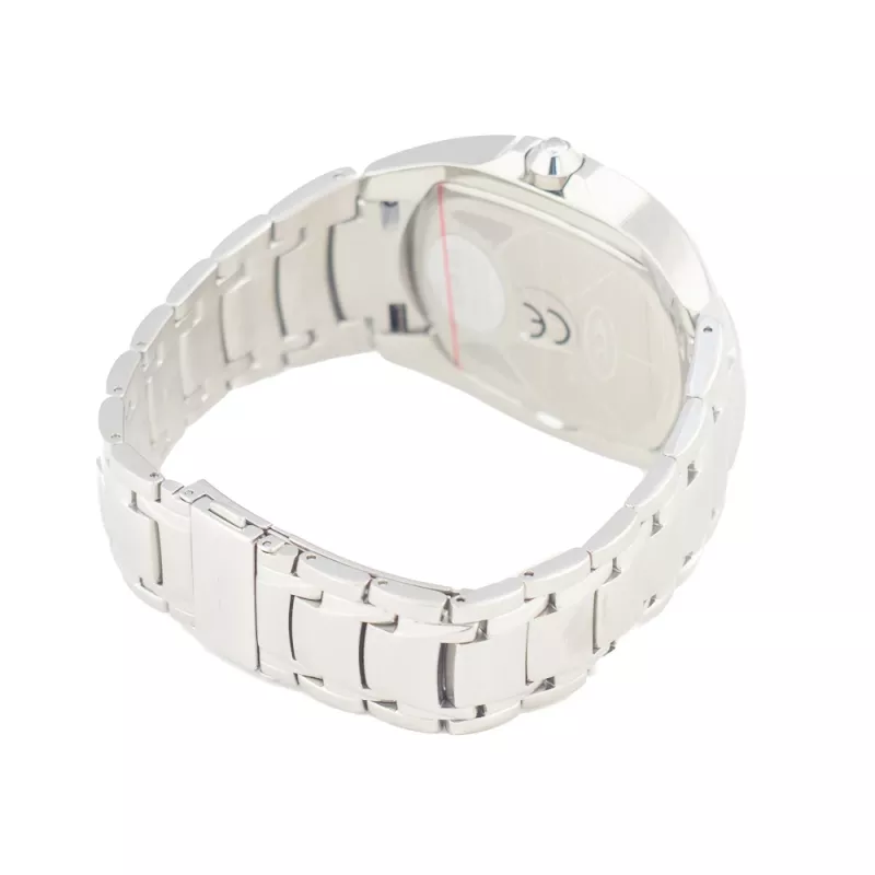 CHRONOTECH MAN CT7988M-65M Reloj analógico de cuarzo 41mm acero inoxidable esfera negra correa milanesa plateada