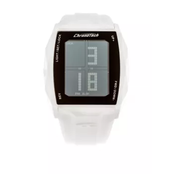CHRONOTECH MAN RW0024 40mm reloj analógico de cuarzo con esfera negra y correa de piel