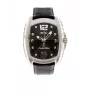 CHRONOTECH hombre RW0007 reloj analógico de cuarzo 40mm acero inoxidable esfera negra correa de piel