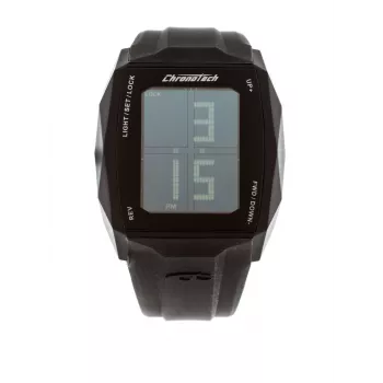 CHRONOTECH Reloj cronógrafo analógico de cuarzo para hombre RW0021 40mm caja de acero inoxidable correa de piel negra