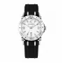 CHRONOTECH hombre RW0038 reloj analógico de cuarzo 39mm caja de acero inoxidable esfera negra correa de piel negra