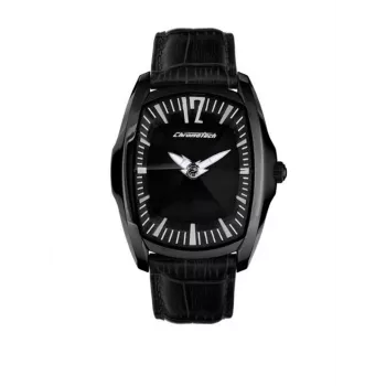 CHRONOTECH Reloj hombre CT7219M03 40mm analógico cuarzo acero inoxidable esfera negra correa de piel