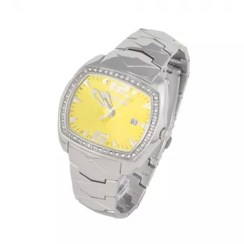 CHRONOTECH mujer CT2188LS-05M reloj analógico de cuarzo 40mm plata correa de malla milanesa de acero inoxidable