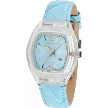 Reloj analógico de cuarzo de mujer CHRONOTECH CT7888L-01 35mm blanco piel