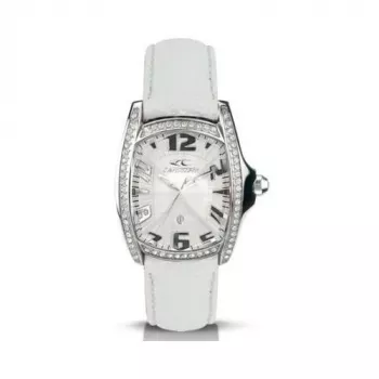 CHRONOTECH reloj de cuarzo analógico mujer CT7988LS09 30mm esfera blanca correa de piel blanca