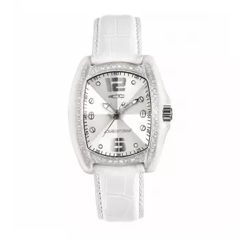 Chronotech Reloj mujer RW0002 Analógico Cuarzo 35mm Piel blanca