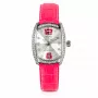 CHRONOTECH reloj mujer RW0005 35 mm analógico de cuarzo esfera plateada correa de piel negra