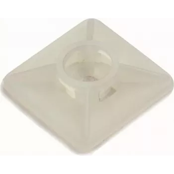 CIMCO Base para bridas 27x27 mm natural PA66 fijación adhesiva/atornillada para bridas de hasta 9 mm 181384